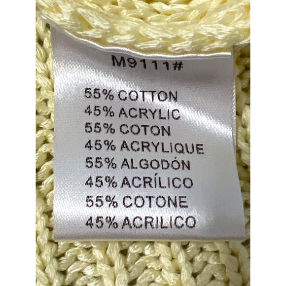 Ava Lane Boutique Open Weave Pullover Sweater Size XXL Yellow Comfy Oversized - Picture 4 of 6